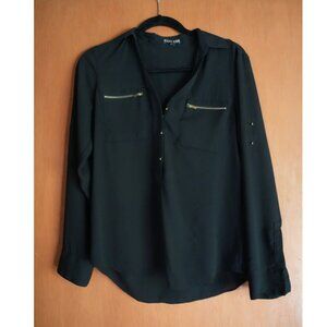 Express Black Portfolio Shirt Gold Details